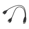 Universal High Quality USB 2.0 Cable USB Double Splitter Adapter Cable One To Two Female To USB Male Extension Cable For Laptops