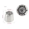 XL Stainless Steel Rotating Flower Pattern Russian Icing Tip Marshmallow Piping Nozzle For Cake Decorating Baking Utensil
