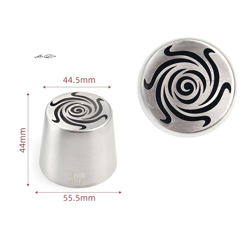 XL Stainless Steel Rotating Flower Pattern Russian Icing Tip Marshmallow Piping Nozzle For Cake Decorating Baking Utensil