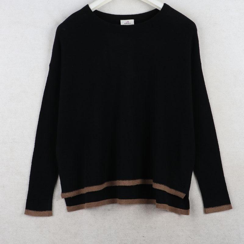 Sunshine House Autumn and Winter Export European and American plus Size Women's Clothes round Neck Loose Long Sleeves Knitwear Wool Blend Sweater