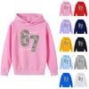 Boys' Printed Hooded Long-Sleeve Sweatshirt Casual Sports Comfort Sweatshirt