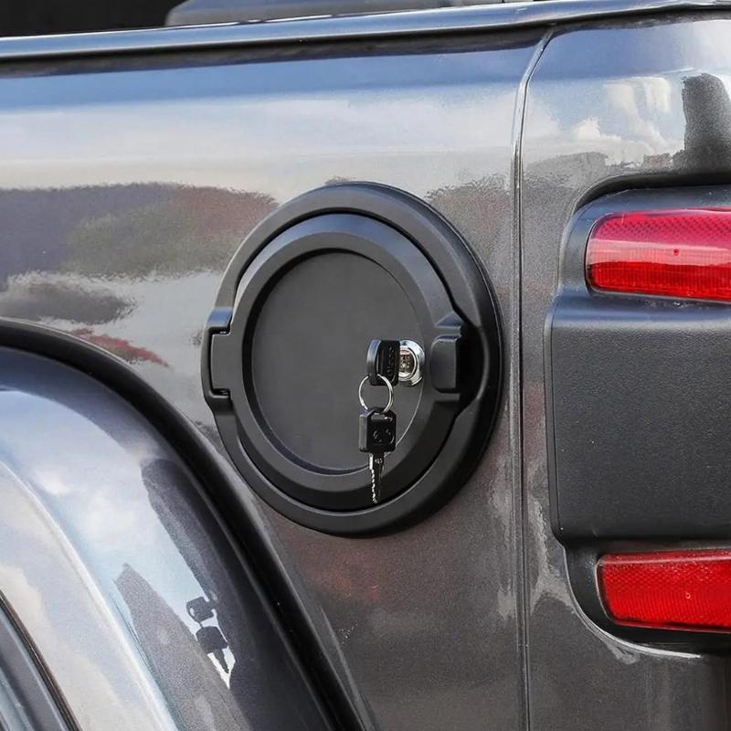 Corrosion Resistant Protective Lockable Gas Fuel Door Caps Cover With Security Lock For JLU 2018-2023 Easy Installation