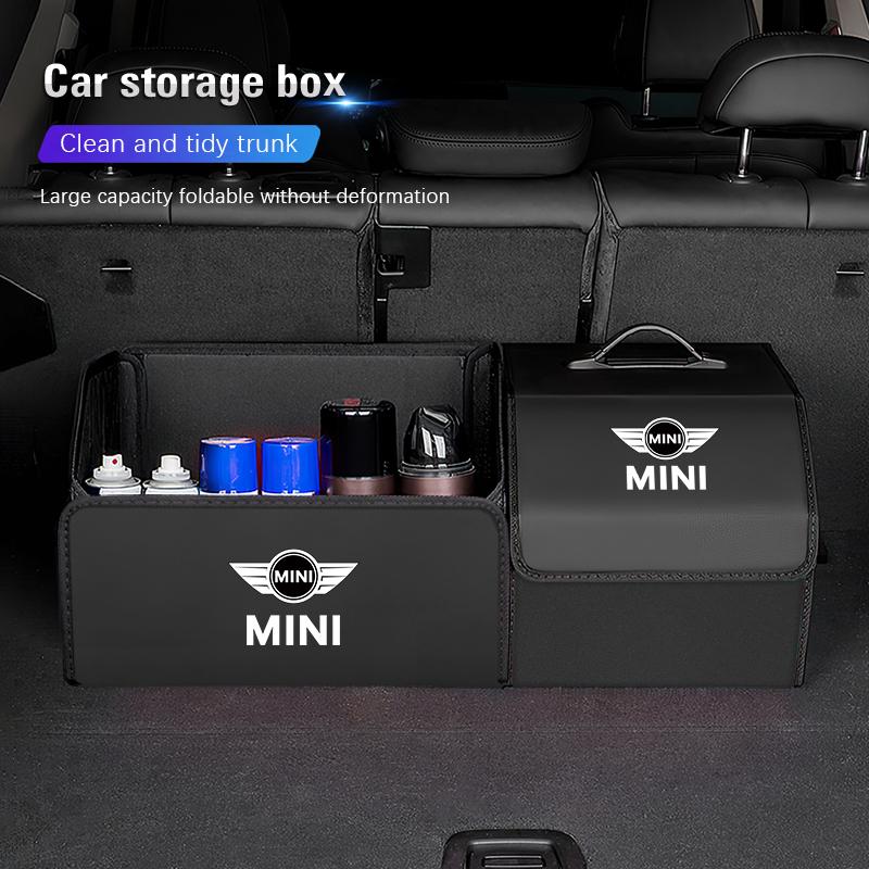 Car Trunk Storage Box High-capacity Leather Organizer Case For MINI Cooper JCW Countryman Clubman Cabrio Paceman Coupe R56 F56