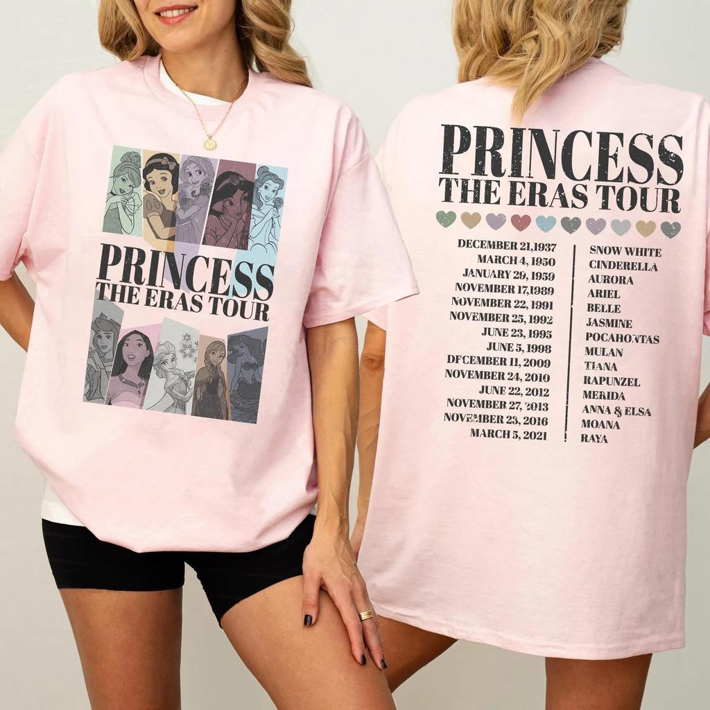 Princess Eras Tour Comfort Colors Shirt land Princess Tour Shirt Princess Characters Shirt Girl Trip Shirt Birthday Gift