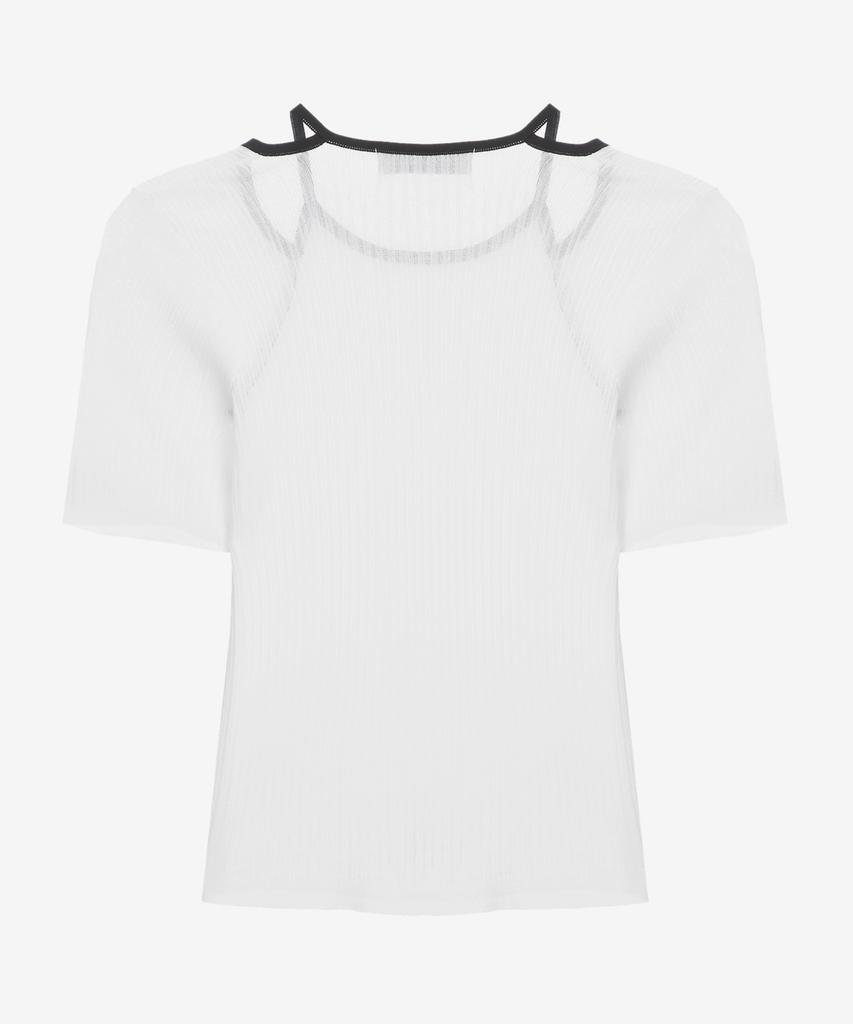 MIND BRIDGE WOMEN [W] Cutout Layered Contrast Knit - 2Color Mykt3280