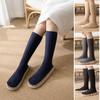 Thicken Knitted Knee High Socks Warm Winter Stocking Floor Plush Socks  Fall Winter