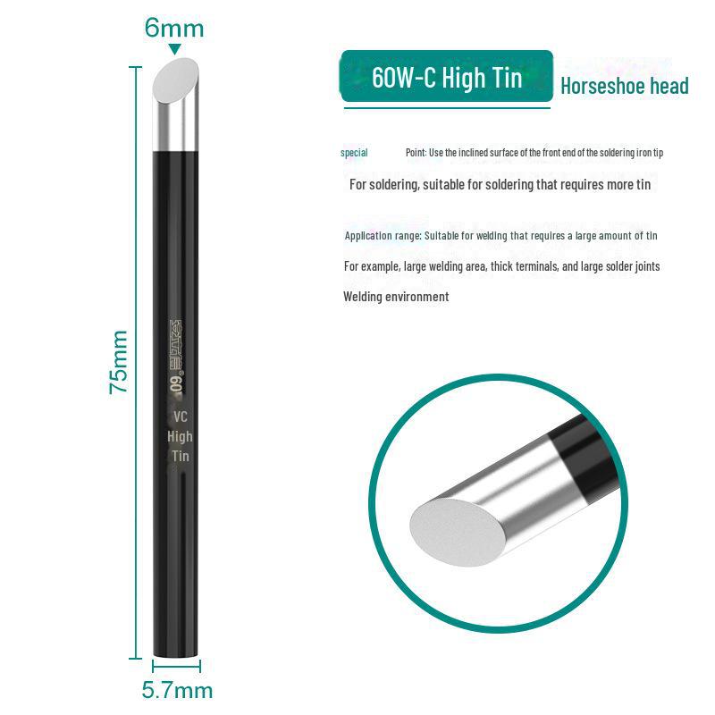 30W/40W/60W External Heating Black Diamond Soldering Iron Tip