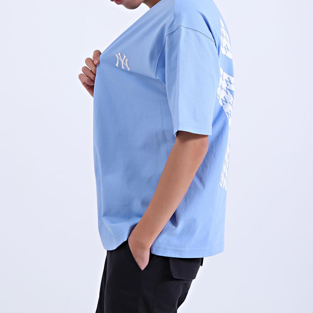New MLB Drop Shoulder Sleeve T Shirt Unisex Sky Blue 31TSM2131-50S