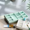 White Green Squares Ceramics Nail Art Tray Blending Nail Color Mixing Tray Nail Salon Art Palette Display Board Manicure Tool