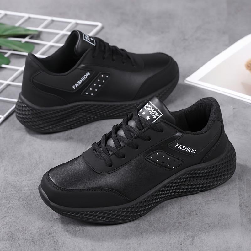 Autumn New Leather Large Size Women's Shoes Casual Sneakers Round Head Flat Heel Fashion Casual Women's Shoes Running Shoes