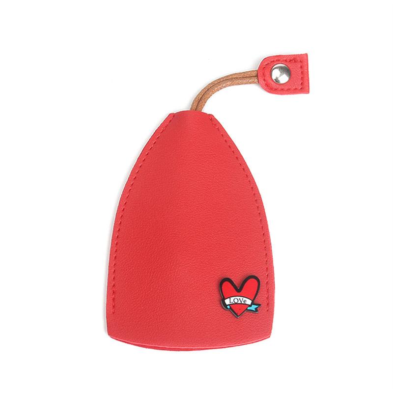 Cute Pu Leather Car Key Case Pull-Out Car Keychain Bag Large-Capacity Personalized Keychain for Women Car Key Cover