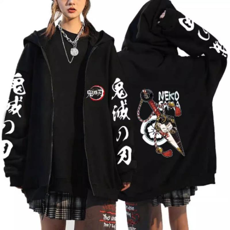 Fashion Printed Casual Zip Sweatshirt Loose Hoodies Sweatshirts Girls