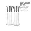 2Pcs Pepper And Salt Grinder Refillable Stainless Steel Mill with Adjustable Coarseness Manual Spice Grinder for Kitchen Home Restaurant