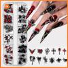 Boxed Retro Alloy Y2K 3D Cross Nail Art Jewelry With Rhinestones Punk Nail Art Charm Accessories DIY Nail Decorations