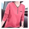 Long-sleeved T-shirt Women's Spring and Autumn Top Large Size New Middle-aged Mother Foreign Versatile Loose Meat-covering Bottoming Shirt