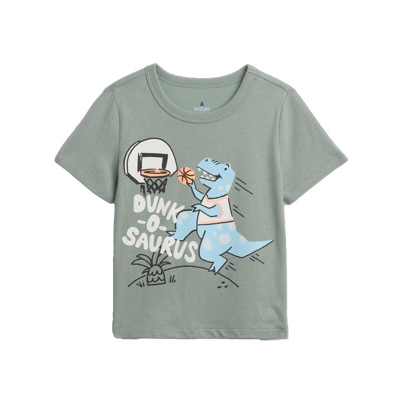 GAP Boy Toddler 2026 Spring Cotton Print Short Sleeve T-shirt 90/52