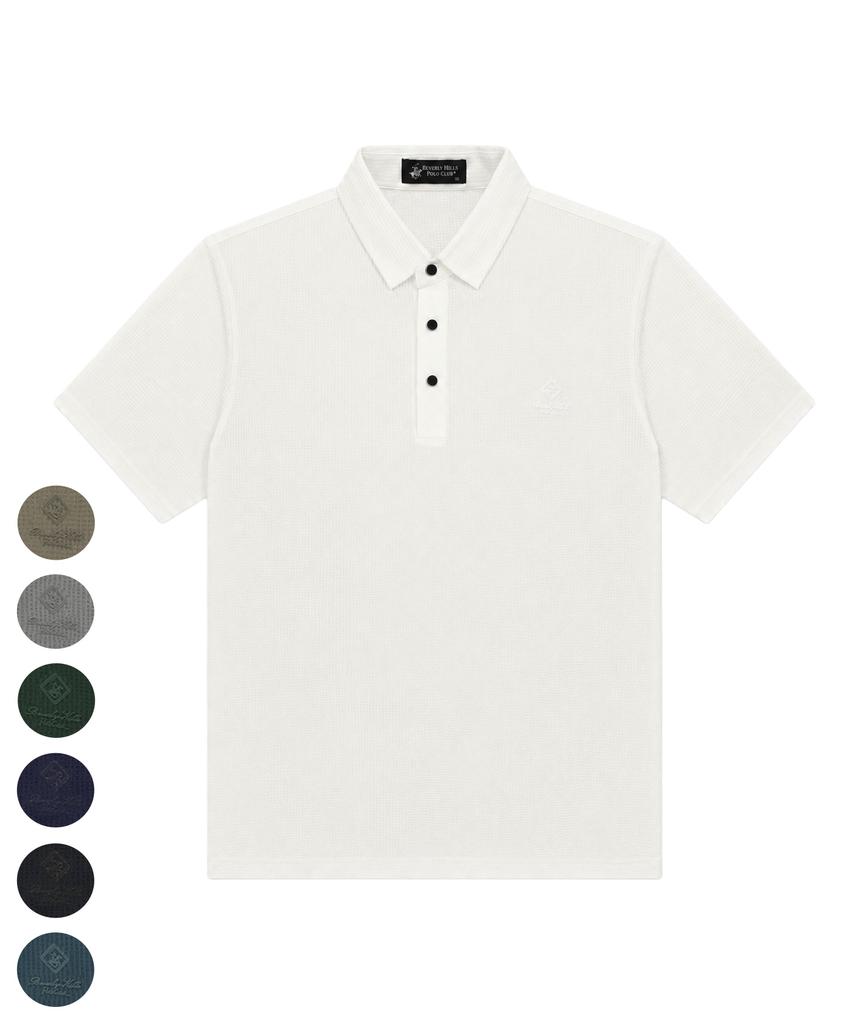 BHPOLOCLUB Men'S Cooling Seersucker Jacquard Pk T-Shirt 6 Colors Ts269