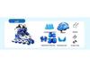 Adjustable Children's Inline Roller Skates Set with PVC Flash Wheels, Helmet, and Protective Gear