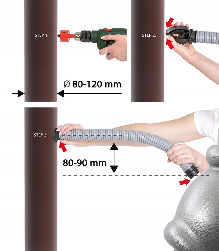 Gutter water collector for rain shower head - ICANS3