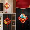 Cartoon 5D New Year Pendant Flocking Cloth Horse Year Chinese New Year Couplets Door Window Decor Home