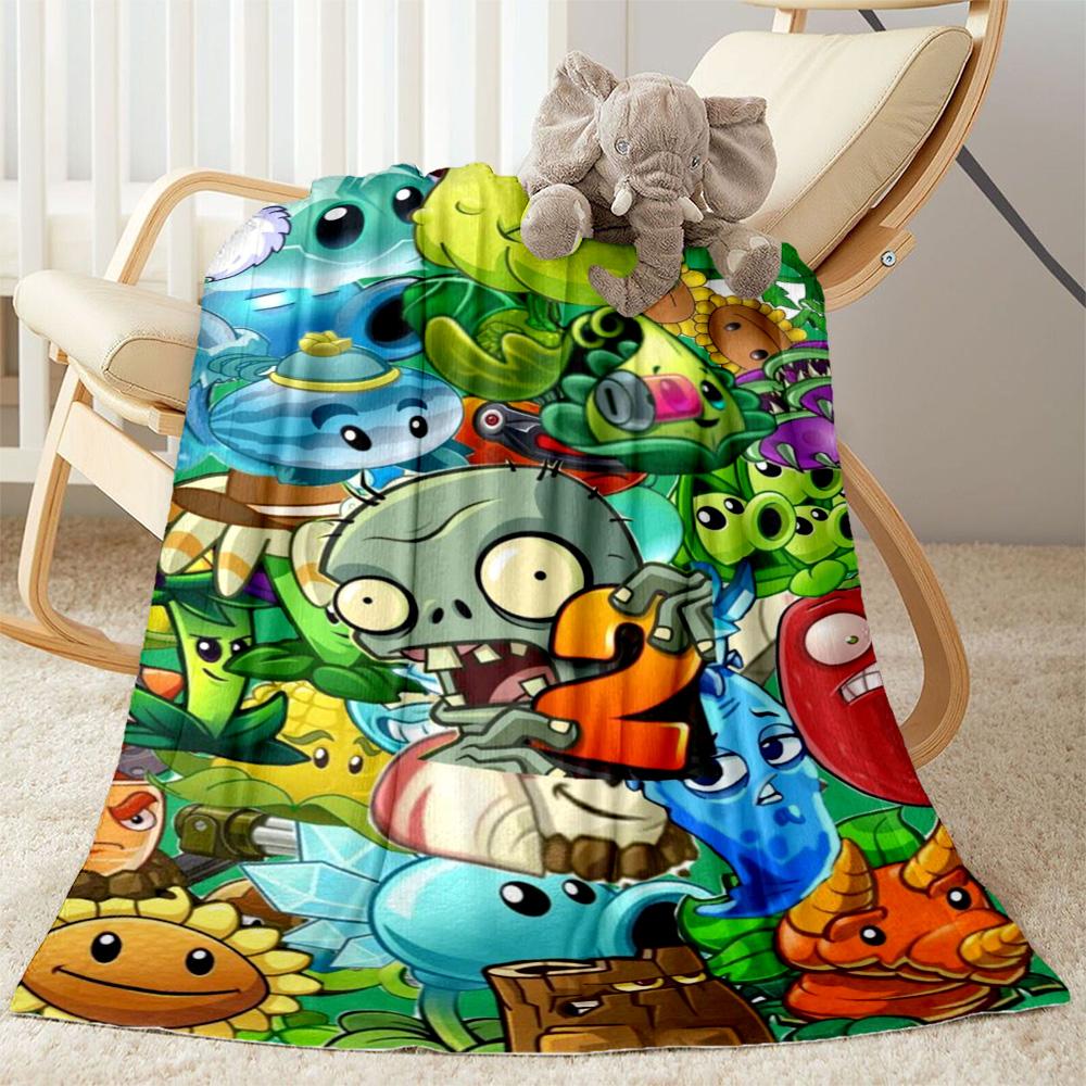 Plants vs. Zombies blankets Suitable for sofas, travel, living rooms also a good gift for friends and family Suitable for all seasons.