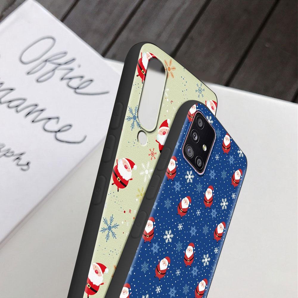 Christmas Santa Claus Case For Samsung Galaxy A52 A12 A51 A53 A33 A71 A32 A31 A21 A01 A11 A22 Black TPU Phone Shell