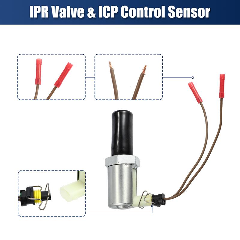 UXCELL 6.0L Fuel Injector Pressure Regulator & ICP Sensor for Ford 5C3Z-9C968-CA
