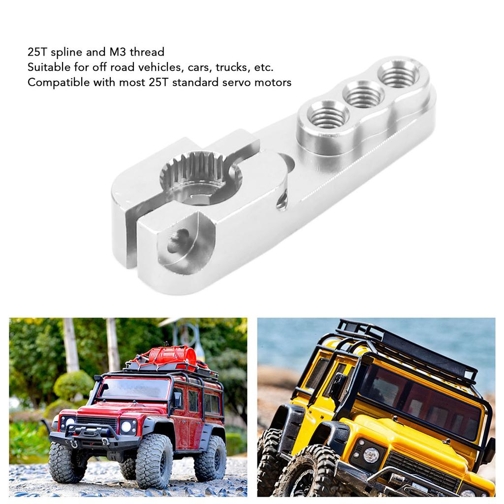 25T Servo Horn   3 Holes Aluminium Alloy Servo Horns Steering Arms for 1Celsius10 RC Car Upgrade Parts