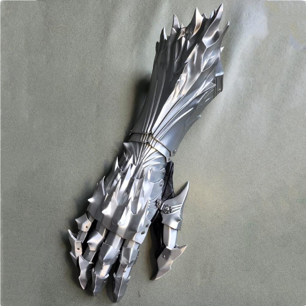 

Medieval Knight Goth Vintage Mechanical Long Gloves Tactical Punk Hand Armor Man Woman 3D Pringting Cosplay Props Right Hand