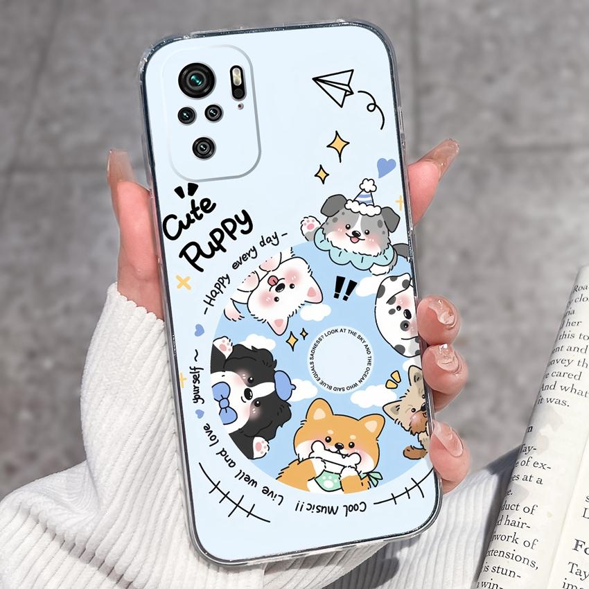 Cute Kitten Phone Case For Redmi Note 10 9 8 7 6 5A Pro 9T 8T 7S 10Lite Soft Casing Screen Protector Top Quality Dustproof Shell For Redmi Clear Cover