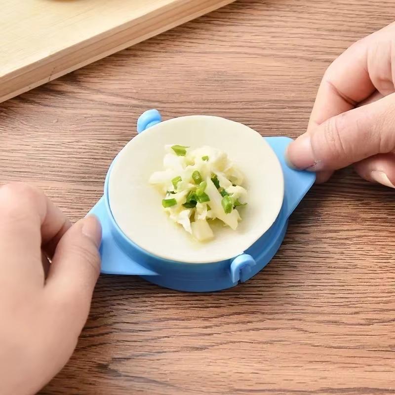 1 pieza Dispositivo para hacer dumplings de cocina y hogar Nuevas herramientas Dispositivo para hacer dumplings Jiaozi Molde para dumplings DIY fácil Electrodomésticos de cocina
