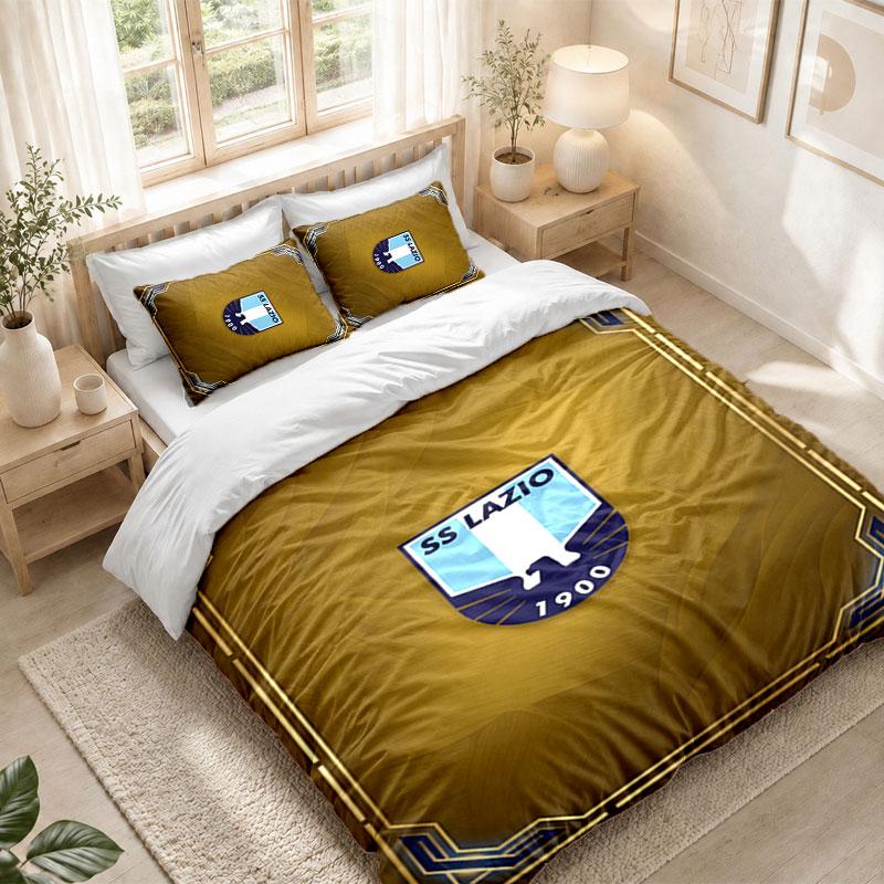 Bedding Set 1 Duvet Cover 2 Pillowcases Lazio FC Print Bedroom Home Decoration