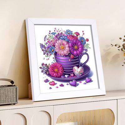 5D Flower DIY Partial Special Shaped Drill Diamond Painting Kit W/ Frame