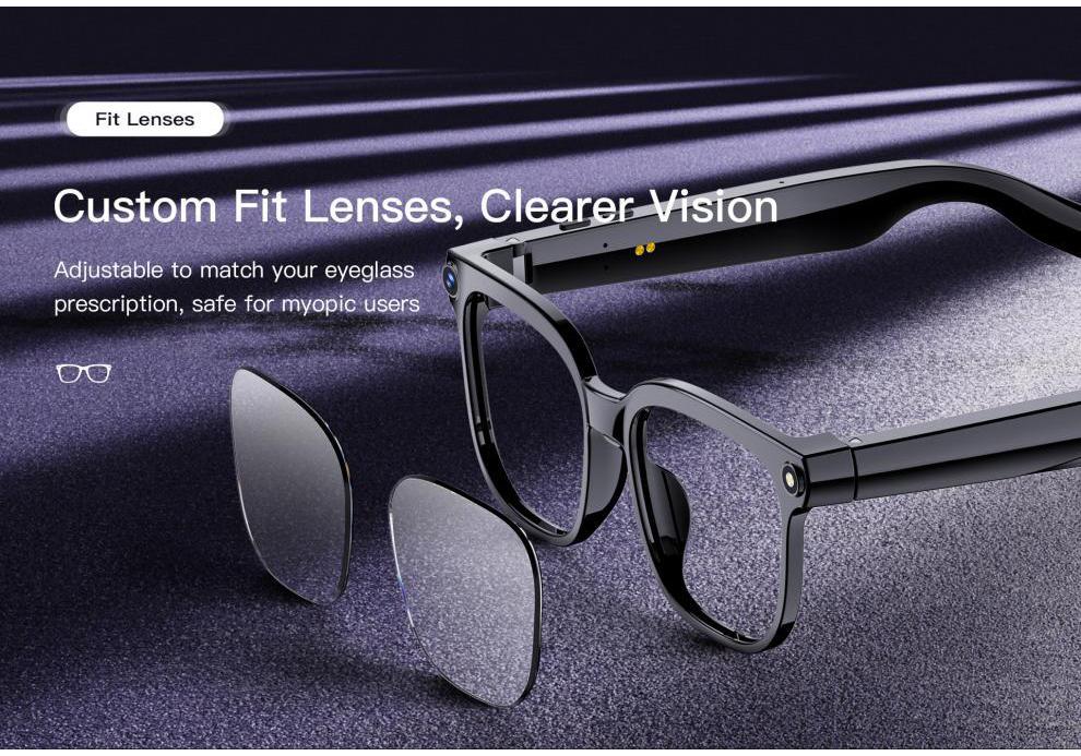 AI Bluetooth Smart Glasses: 800W Camera, Video Recording, and Simultaneous Interpretation