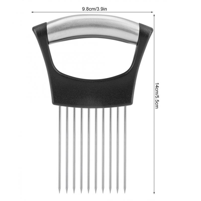 Langlebiger Edelstahl-Zwiebelhalter mit 10 Zacken für einfaches Schneiden