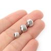 1pack Stainless Steel Loose Beads Screw Grid Oblique Straight Line Tube Shape Beads for Jewelry Making Diy Bracelet Accessories