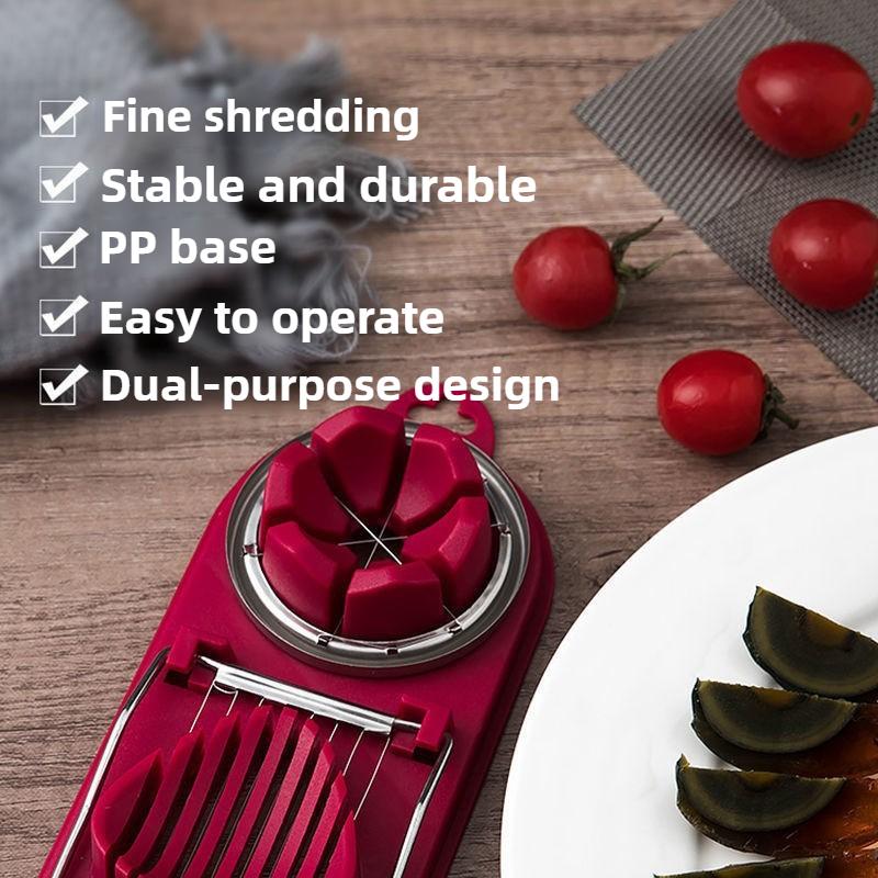 Egg Slicer Stainless Steel Egg Slicer Cut Petal Single-use Cutting Multifunctional Loose Egg Two In One All Egg God Tool