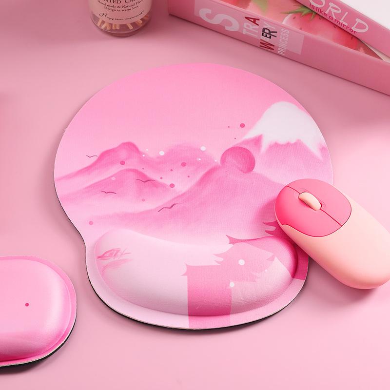 Pacha Dog Rubber Wrist Support Mouse Pad & Cute Keyboard Hand Rest Desk Pad - Ins Style