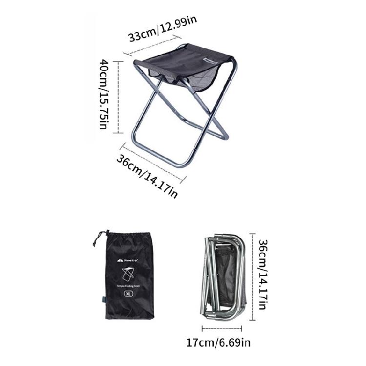 Lightweight Travel Stool Collapsible Outdoor Aluminium-Alloy Stool for Fishing