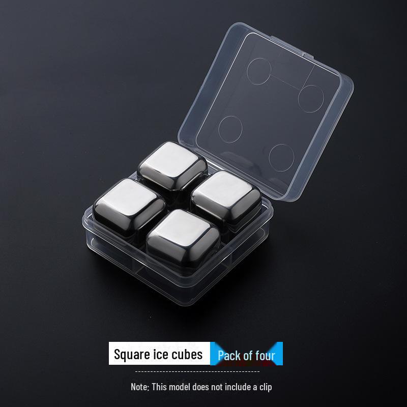 304 Stainless Steel Quick-Freeze Ice Cubes Set for Whiskey & Wine - Creative Gift
