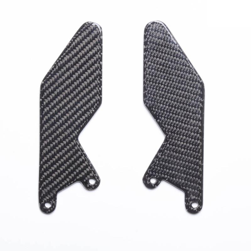 Universal Motorcycle Carbon Fiber Foot Peg Plate Rearset Heel Guard Accessories for Streetfighter 848 1098
