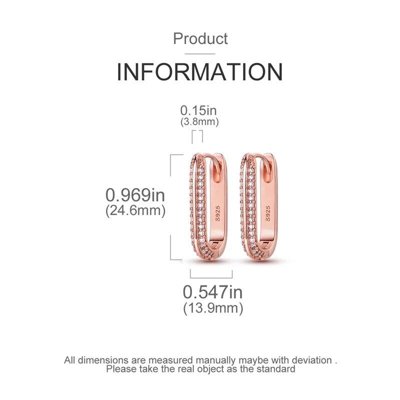 NEW 925 Silver Heart Hoop Earrings Inlaid Zircon CZ Infinity Love Golden Earrings For Women Wedding Gift Luxury Jewelry