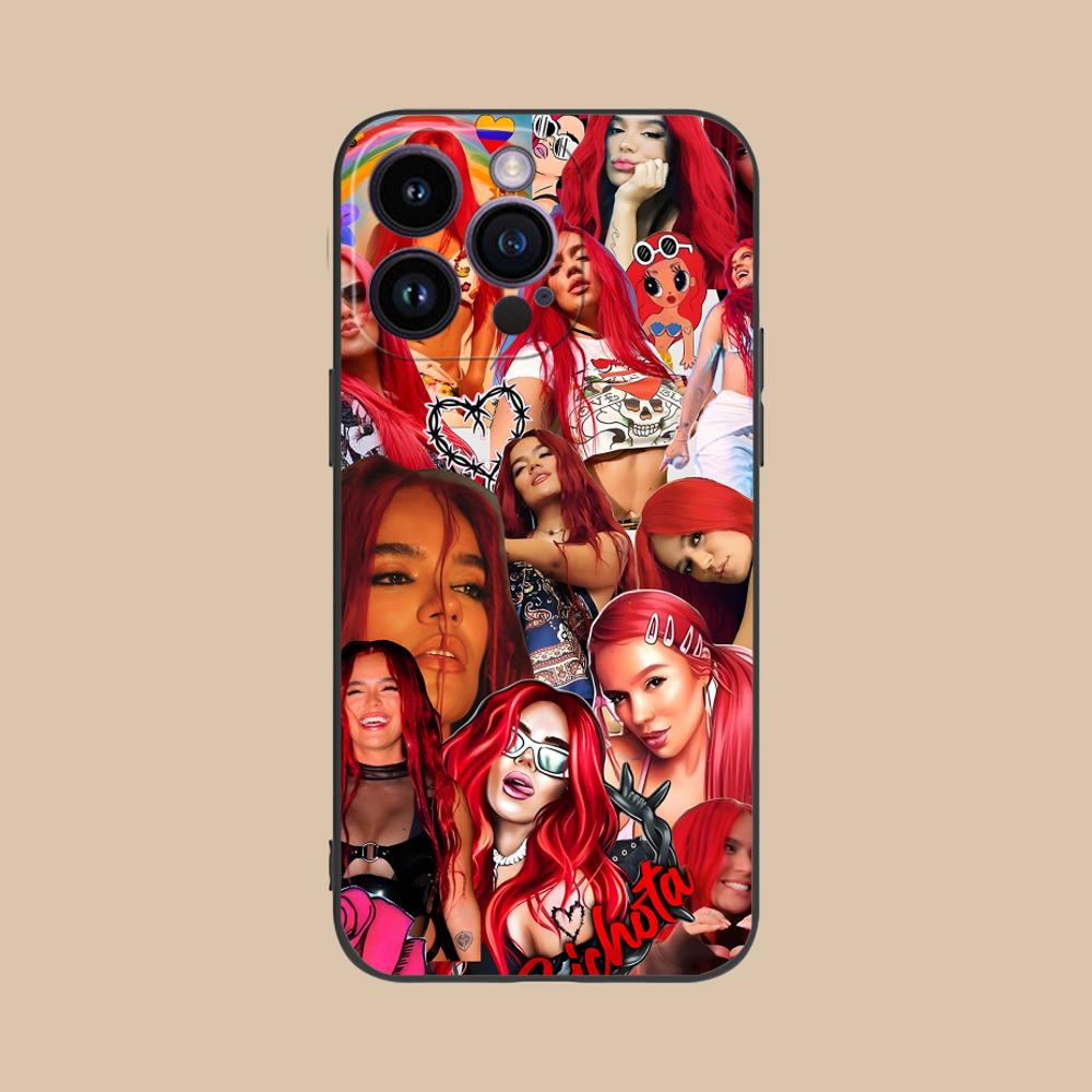Karol G Latino Mobile Cell Phone Case for iPhone 17 16 15 14 13 12 11 X XR XS 8 7 Air Pro Max Plus Mini Colorful Cover Luxury