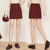 2025 Autumn/Winter High Waist Polka Dot Wool A-Line Skirt