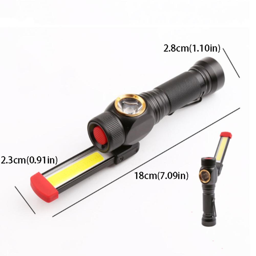 Portable Folding USB Charging COB Emergency Lamp USB Charging COB Technology Magnetic Tail Light 360° Magnetic Point