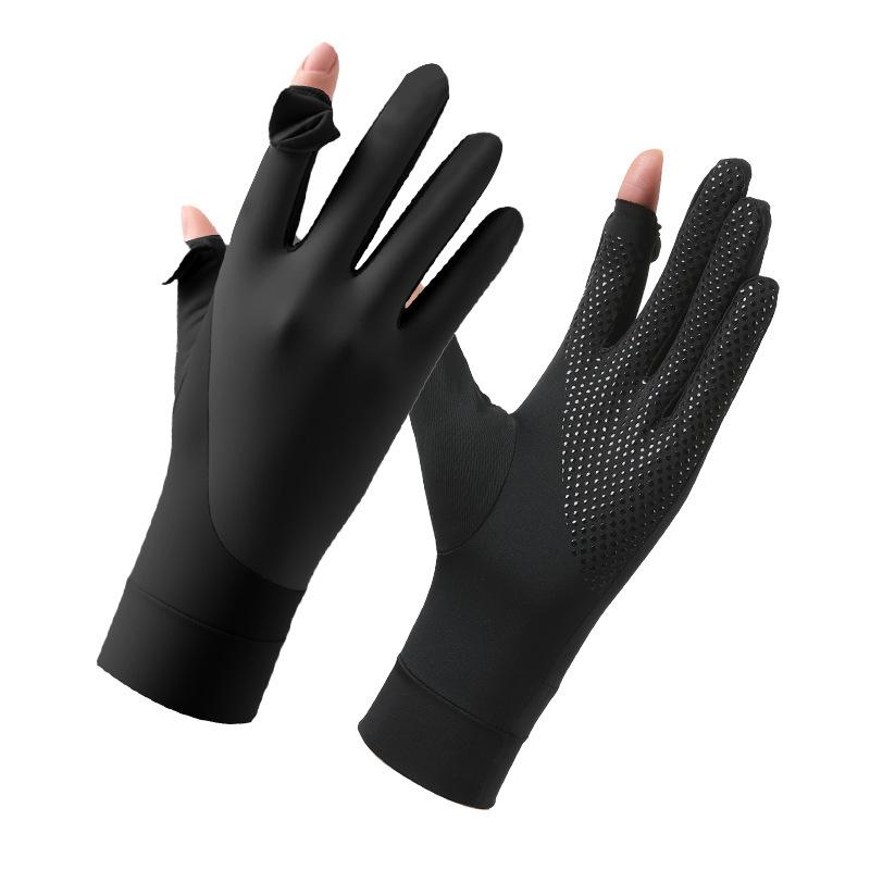 2025 New Sunscreen Gloves Women's UV Protection Flip Cover Summer Ice-feeling Ice Silk Cool Outdoor Cycling Gloves Women