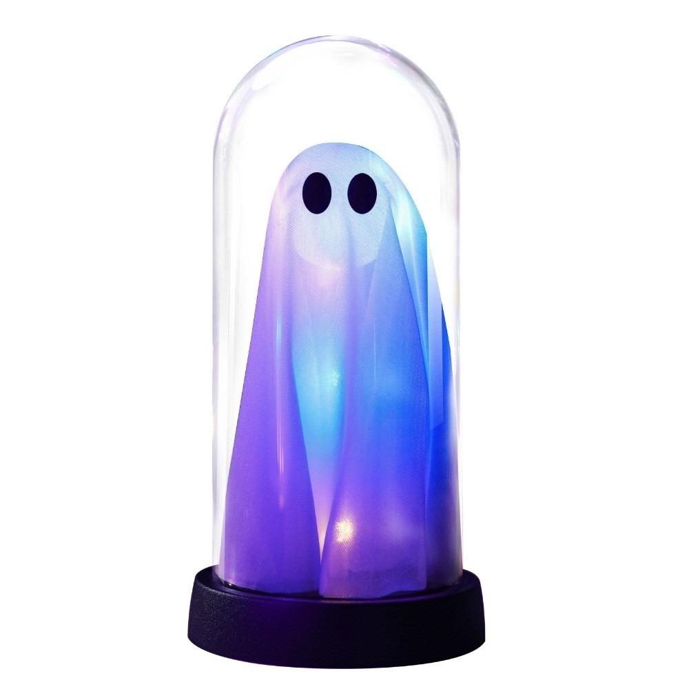 Halloween Light Up Specter Warm White Light Cloche Specter Lamp Desktop Lighting  Spooky Room Decor
