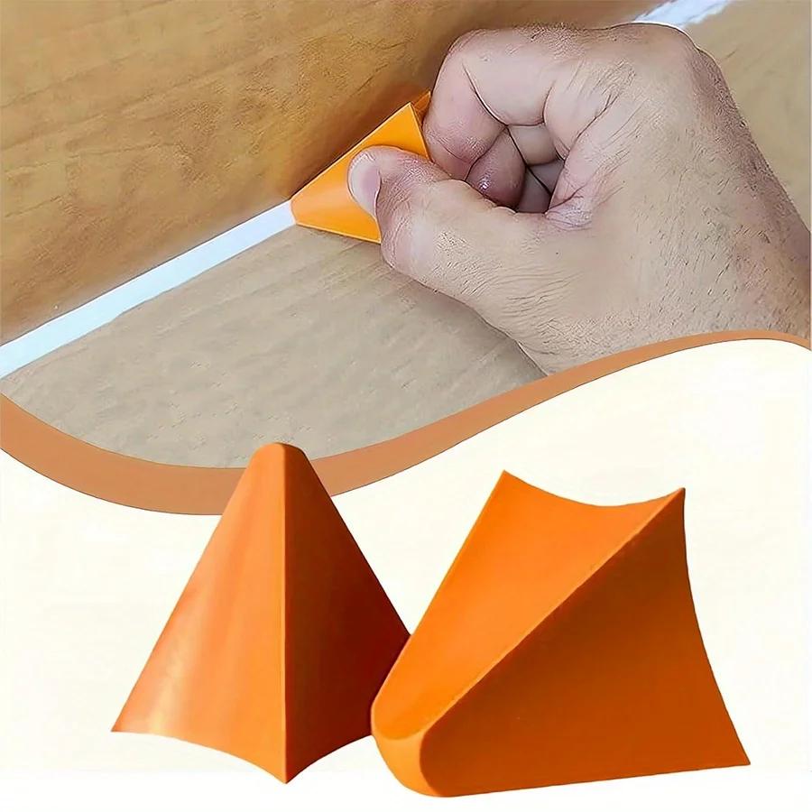 2Pcs Silicone Caulk Finishing Tools Seam Tools,Reusable Seals Smoothing Applicator,Triangular Design for Precision Application