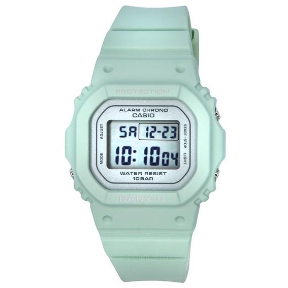 Восстановленные Casio Baby-G Цифровые Зеленый Смоляной Ремешок Кварцевые BGD-565SC-3 100М Женские Часы серый