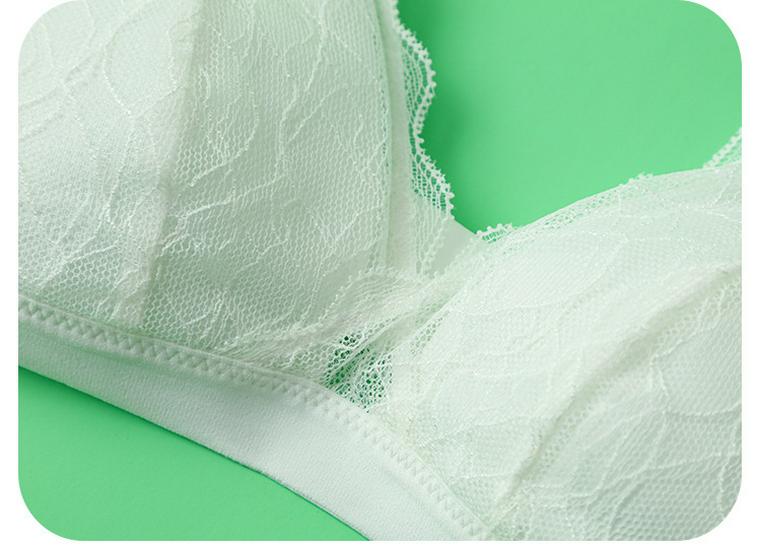 Triangle Cup Lace Wireless Bra - 100% Mulberry Silk, Sexy & Lightweight for Summer